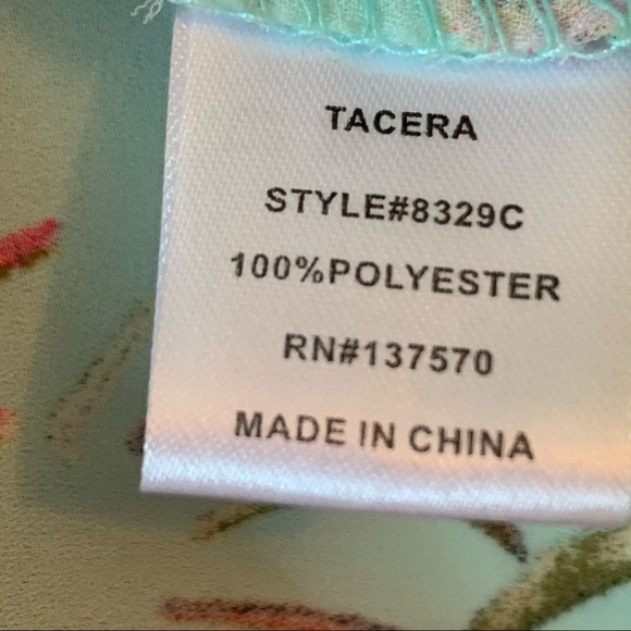 TACERA Cold Shoulder Floral Cottagecore Top XL NEW - Picture 4 of 6